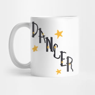 "DANCER" Retro Glamour Lettering Mug